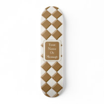Diamonds - Milk Chocolate and White Chocolate Skate Board Deck