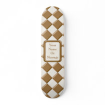 Diamonds - Milk Chocolate and White Chocolate Skate Board Deck