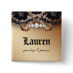 Diamonds N Lace Jewelry Necklace Gold Brooch Pin