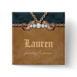 Diamonds N Lace Jewelry Necklace Gold Denim Brooch Button