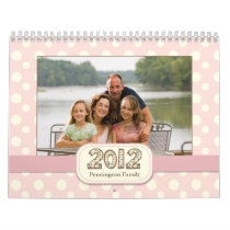 Diamonds polkadot butterfly custom photos calender wall calendar