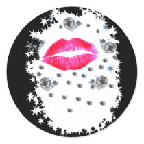 Diamonds Round Stickers