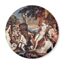 Diana And Callisto By Tizian (Best Quality) Refrigerator Magnets
