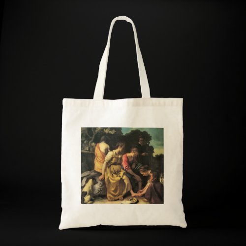 Diana and her nymphs by Johannes Vermeer Bags