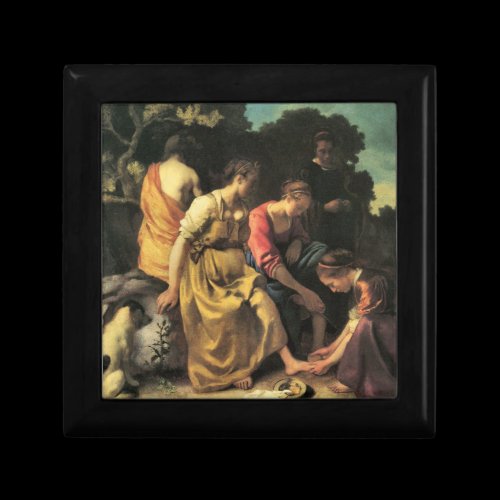 Diana and her nymphs by Johannes Vermeer Jewelry Box