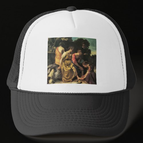 Diana and her nymphs by Johannes Vermeer Trucker Hats
