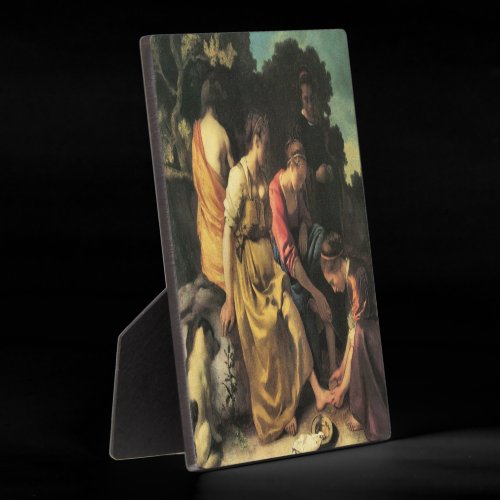 Diana and her nymphs by Johannes Vermeer Plaque