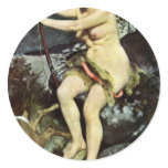 Diana As Huntress By Pierre-Auguste Renoir Round Sticker