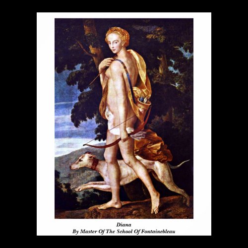 Diana By Master Of The School Of Fontainebleau Print
