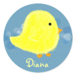 Diana Cute Baby Chick Sticker