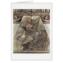 Diana In The Car By Antonio Allegri Da Correggio Cards
