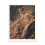 Diana leaving Bath in detail - François Boucher postcards