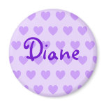 Diane in Purple Fridge Magnet