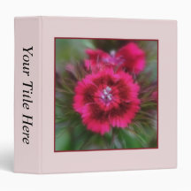 Dianthus Barbatus - Deep Red 3 Ring Binders