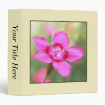 Dianthus Deltoides Flowers  - Close Up 3 Ring Binder