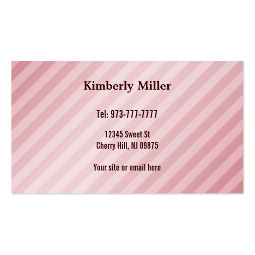 Diaper Cake Business Cards (back side)