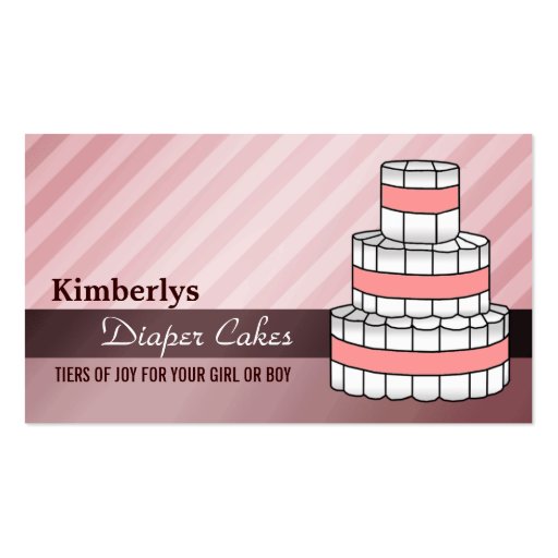 Diaper Cake Business Cards (front side)