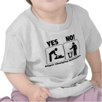 Diaper Changing Instructions t-shirts
