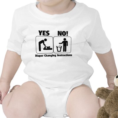 Diaper Changing Instructions T-shirts by teewitbaby