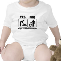 Diaper Changing Instructions t-shirts