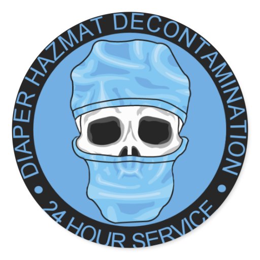 Diaper Hazmat Decontamination Classic Round Sticker Zazzle