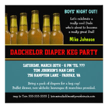 Diaper Keg - Dadchelor Beer Party Invitations