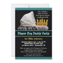 Diaper Keg Invitations - Dadchelor Beer Party