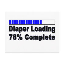 Diaper Loading 78% Complete Infant Apparel Post Card