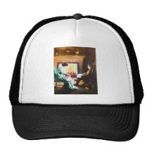 Diapositiva de cristal del vintage de cristal case gorros  