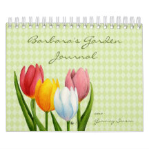 Diario del jardín de los tulipanes de la primavera calendario