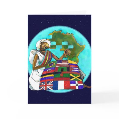 'Diaspora Quilt' Kwanzaa greeting card by haynesart