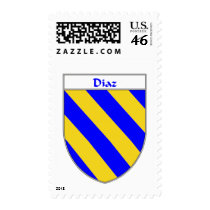 Diaz Coat of Arms/Family Crest postage by NameGame Diaz Coat of Arms/Family Crest postage