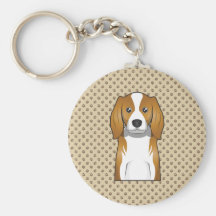 Dibujo animado arrogante del perro de aguas de rey llaveros