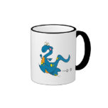 dibujo animado azul corriente lindo tonto del dino tazas de café