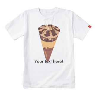 Dibujo animado del helado de chocolate playera zazzle HEART
