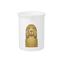 Dibujo animado del perro de aguas de Sussex Jarras