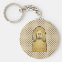 Dibujo animado del perro de aguas de Sussex Llaveros