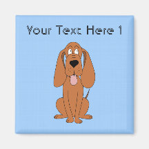 Dibujo animado del perro de Brown. Perro Imán Para Frigorífico