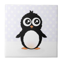 Dibujo animado lindo del pingüino azulejos cerámicos