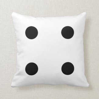 dice 4 and dice 3 pillow