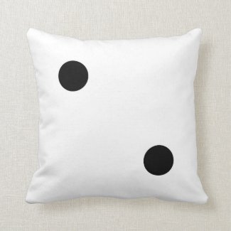 dice 5 and dice 2 pillow