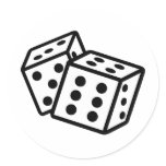 dice casino gambling stickers