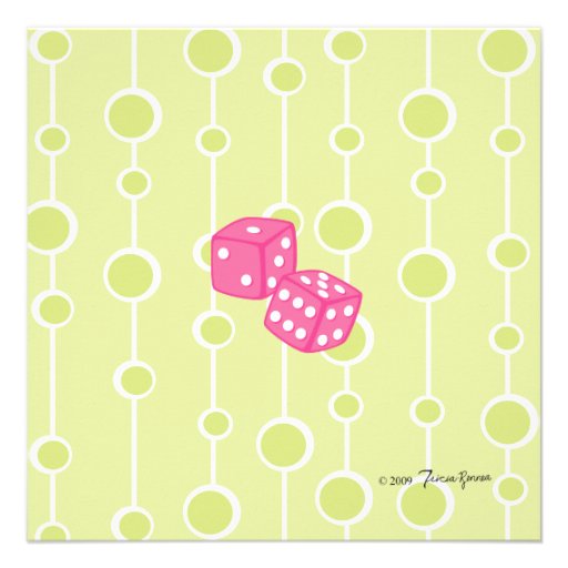 Dice Martini Custom Invitations