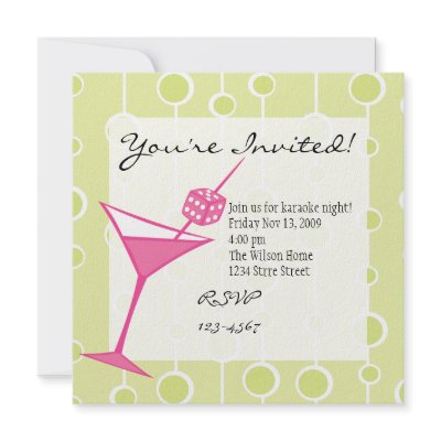 Dice Martini Custom Invitations by trennea