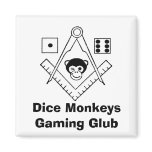 Dice Monkey Reminder Magnet