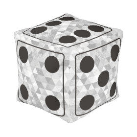 DICE numbers of pips   your background image Cube Pouf