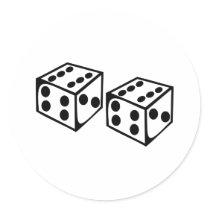 Dice - Six stickers by Thinkdifferent Dice - Six stickers