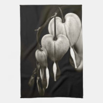Dicentra Bleeding Hearts floral kitchen tea towel kitchen towels