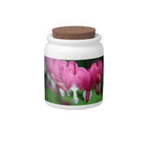 Dicentra Bleeding hearts pink flower candy jar candy jars