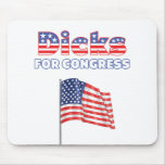 Dicks for Congress Patriotic American Flag Mouse Pad